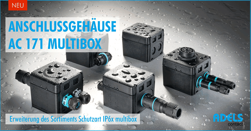 Erweiterung Sortiment Schutzart IP6x - Anschlussgehäuse AC 171 multibox