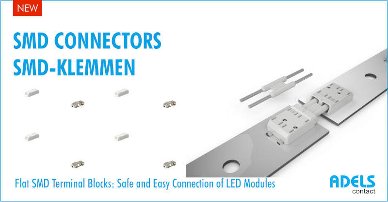 Flache SMD-Klemmen für den sicheren und einfachen LED-Modulanschluss